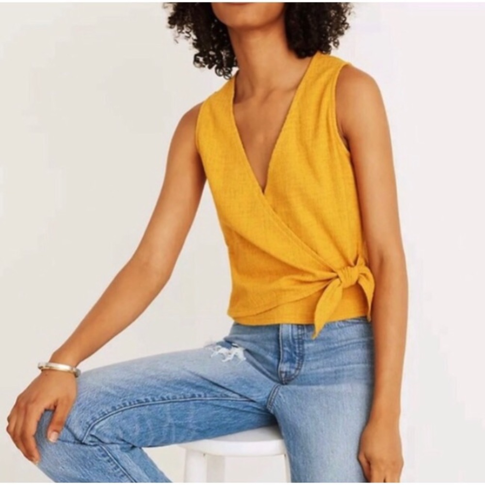 Madewell | Wrap-Tie Tank Top in Tungsten Glow